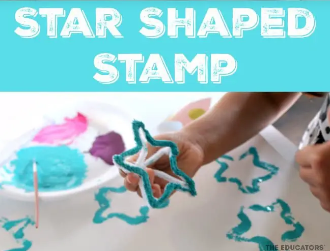 HOW TO MAKE YOUR OWN STAR SHAPED STAMP WITH YOUR CHILD